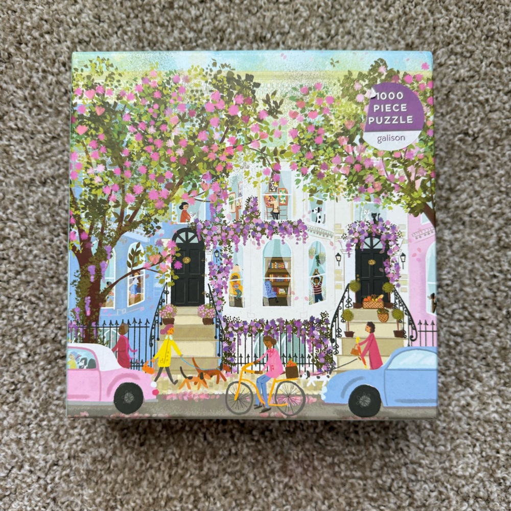 Gibsons 1000 Piece Puzzle with Floral Street Scene